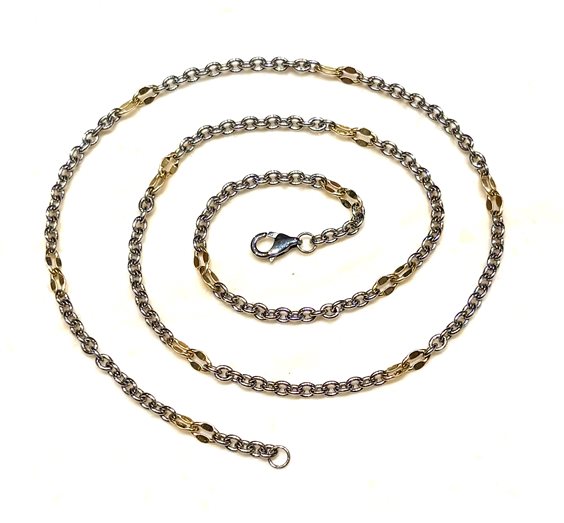 Collar Sommer Acciaio E Oro in  Acero quirúrgico CAT ACC&ORO GODRONATO - CAT ACC&ORO GODRONATO